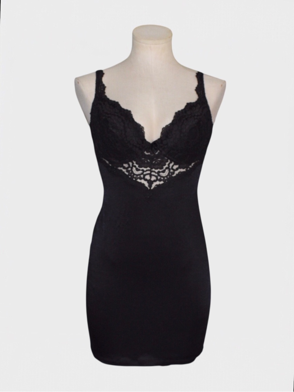 Victorias Secret Vintage 90s Lace Bust Body Shaper Slip Dress